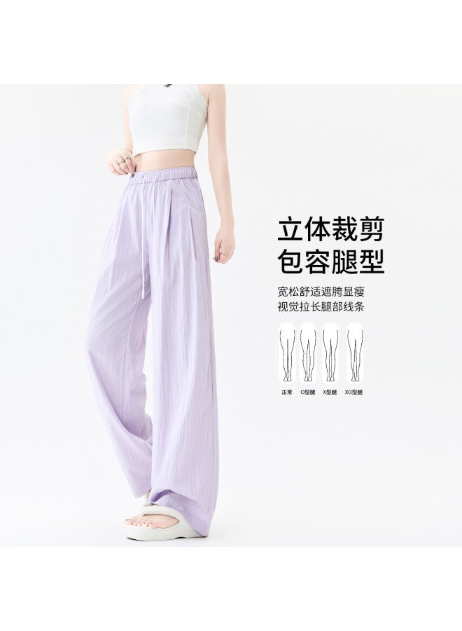 Hstyle Lightweight High-waisted Yamamoto Wide-leg Pants For Women - 2025 Summer Collection, Lazy Chic Style, Versatile Slimming Hip-covering Casual Trousers - Image 5