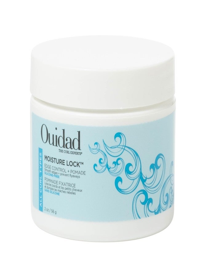 Ouidad Moisture Lock Edge Control + Pomade - 2 oz, Hair Styling Pomade with Flaxseed Oil, Marshmallow Root Extract, Biotin & Aloe, Provides Strong Hold & Generous Shine, All Curl Types - Image 1