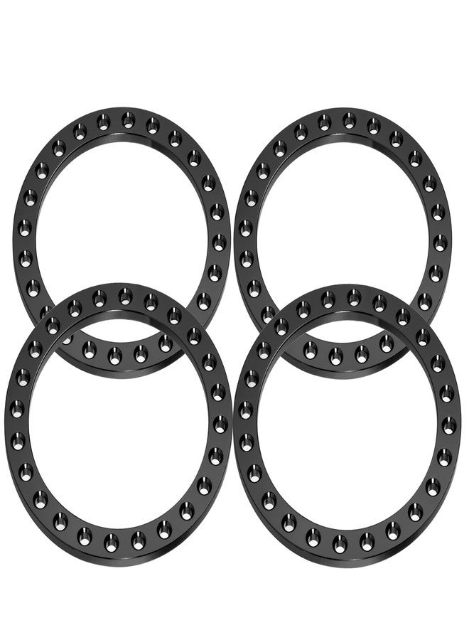 QUE-T 4pcs Aluminium Beadlock Wheel Rings for 1/7 UDR Unlimited Desert Racer Replacement Ring Upgrade (Black) - Image 3