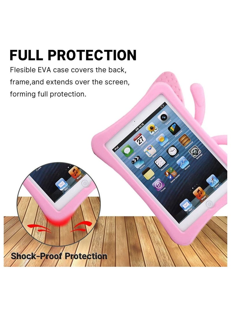 iPad 10.2 Inch Case for Kids(2021/2020/2019 Model,9/8/7 Generation), Shockproof Kickstand Butterfly Cover Non-Toxic EVA Foam Wings Kid-Proof Rugged Bumper Boy Girl Gift for iPad 10.2