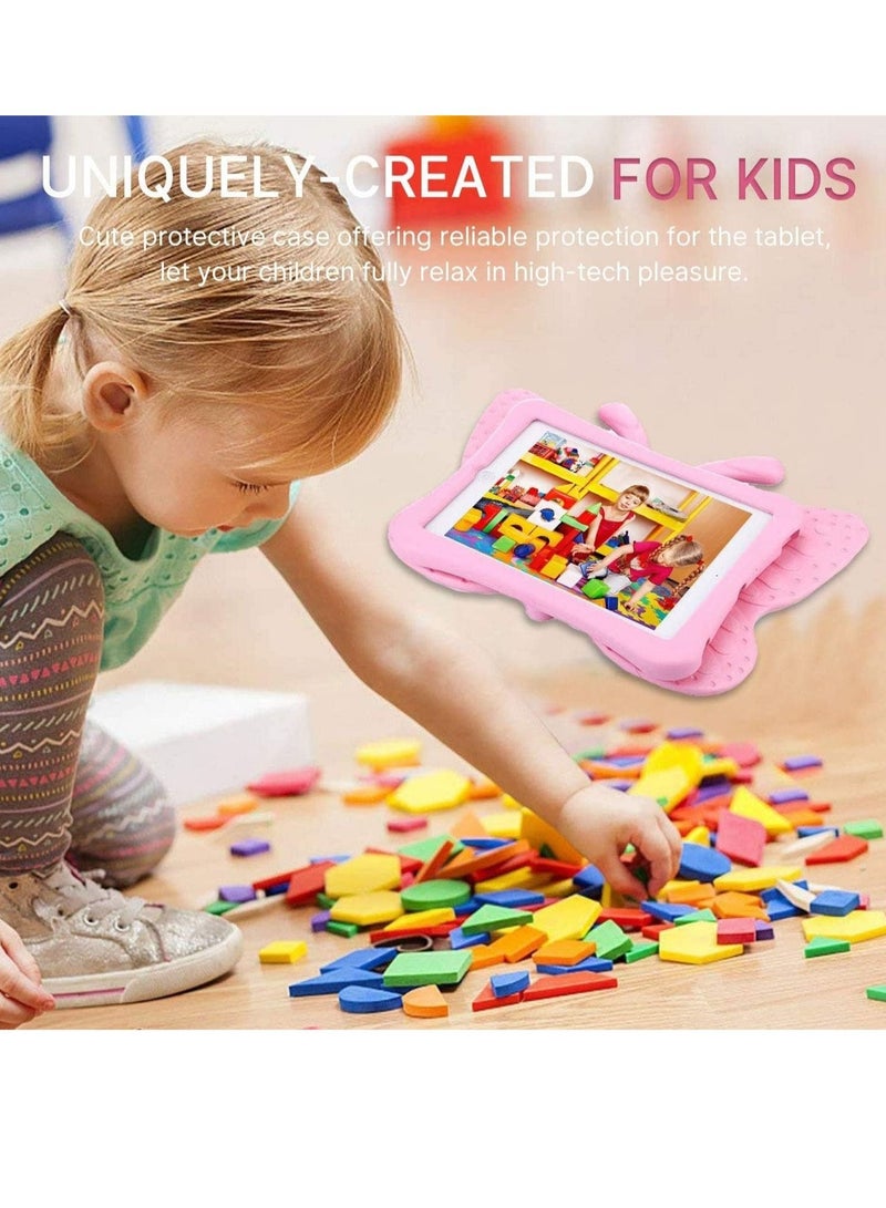 iPad 10.2 Inch Case for Kids(2021/2020/2019 Model,9/8/7 Generation), Shockproof Kickstand Butterfly Cover Non-Toxic EVA Foam Wings Kid-Proof Rugged Bumper Boy Girl Gift for iPad 10.2