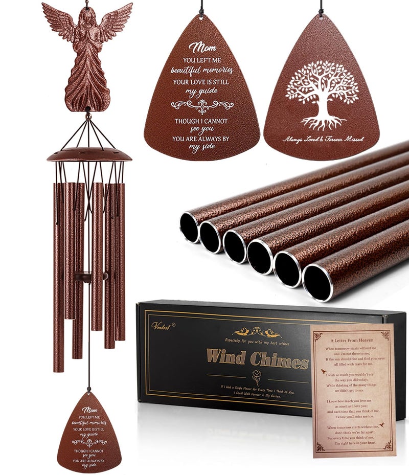 VENBEEL Mom Memorial Wind Chimes, Sympathy Gifts for Loss of Mom, Memorial Gifts for Mother Bereavement Condolence Remembrance - Image 1
