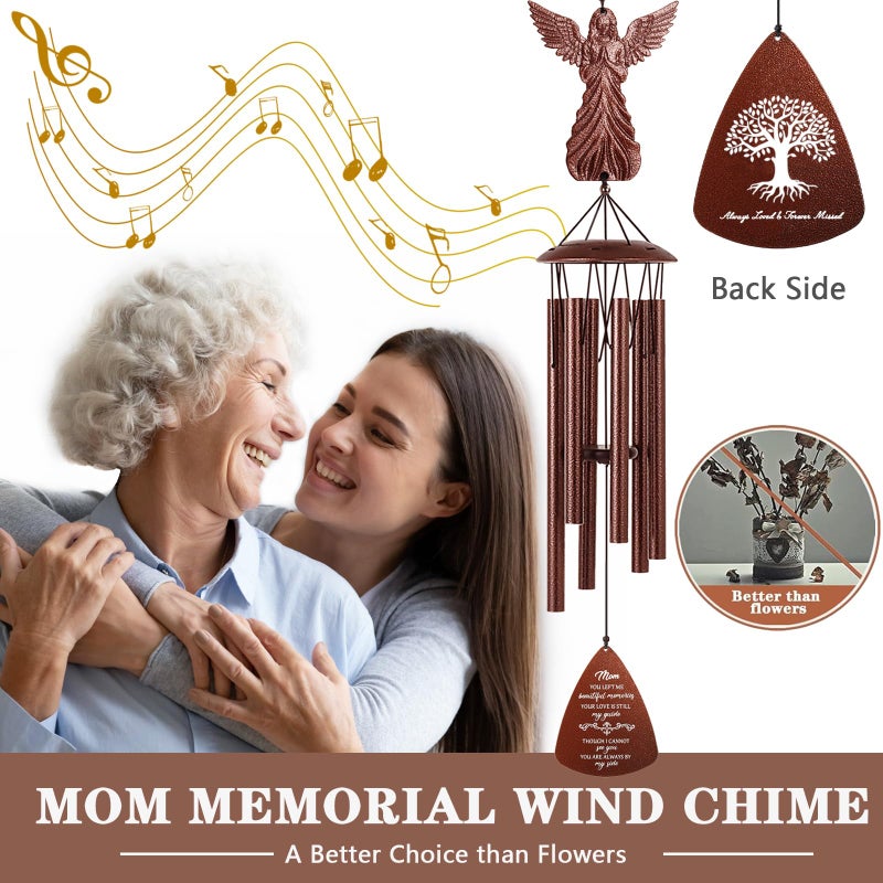 VENBEEL Mom Memorial Wind Chimes, Sympathy Gifts for Loss of Mom, Memorial Gifts for Mother Bereavement Condolence Remembrance - Image 2