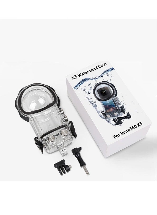 Muyixin - Waterproof Case for Insta 360 one X3 Action Camera, Underwater Housing Shell with Bracket Accessories - Image 1