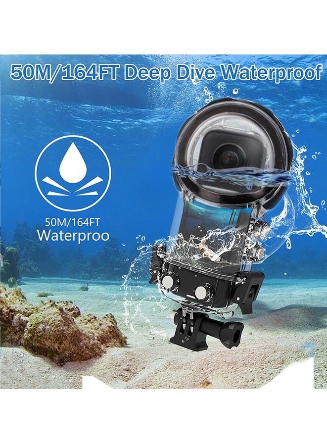 Muyixin - Waterproof Case for Insta 360 one X3 Action Camera, Underwater Housing Shell with Bracket Accessories - Image 1