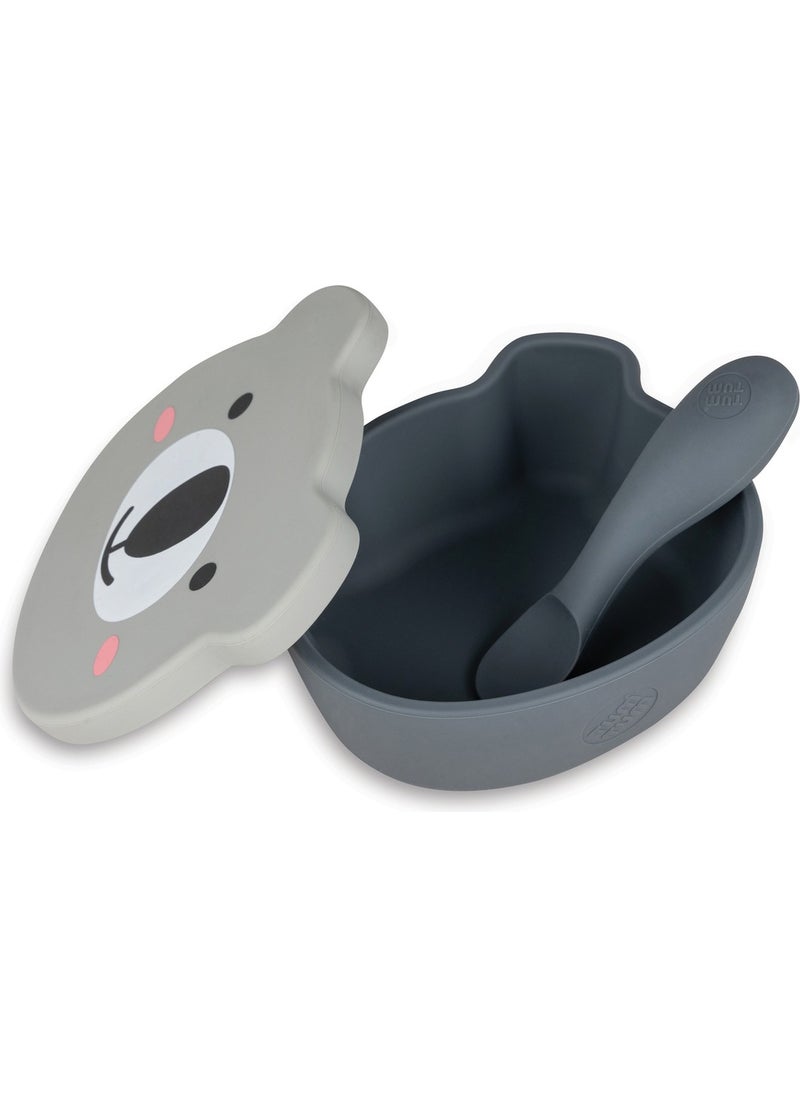 TUM TUM Silicone Vacuum Bowl and Spoon Set with Lid Kev Koala  - Image 2
