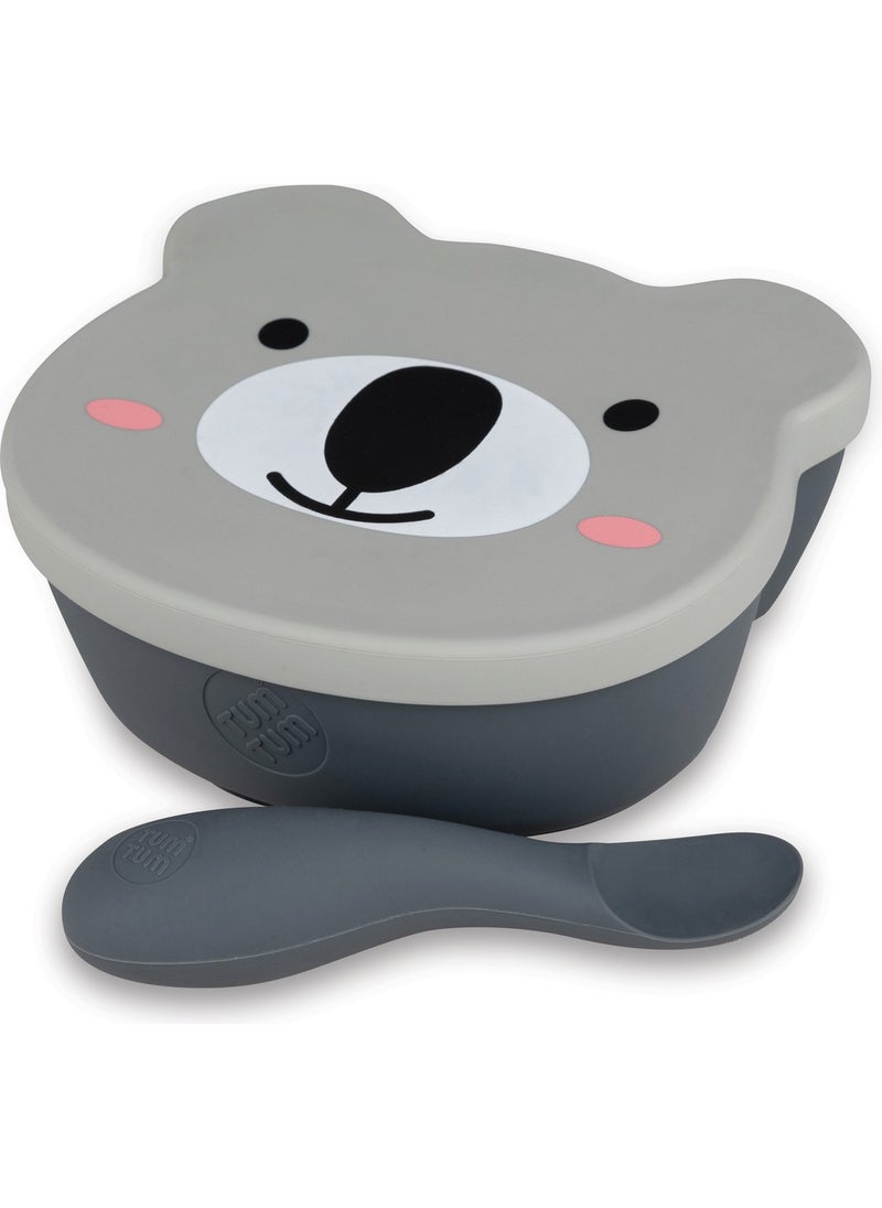 TUM TUM Silicone Vacuum Bowl and Spoon Set with Lid Kev Koala  - Image 1