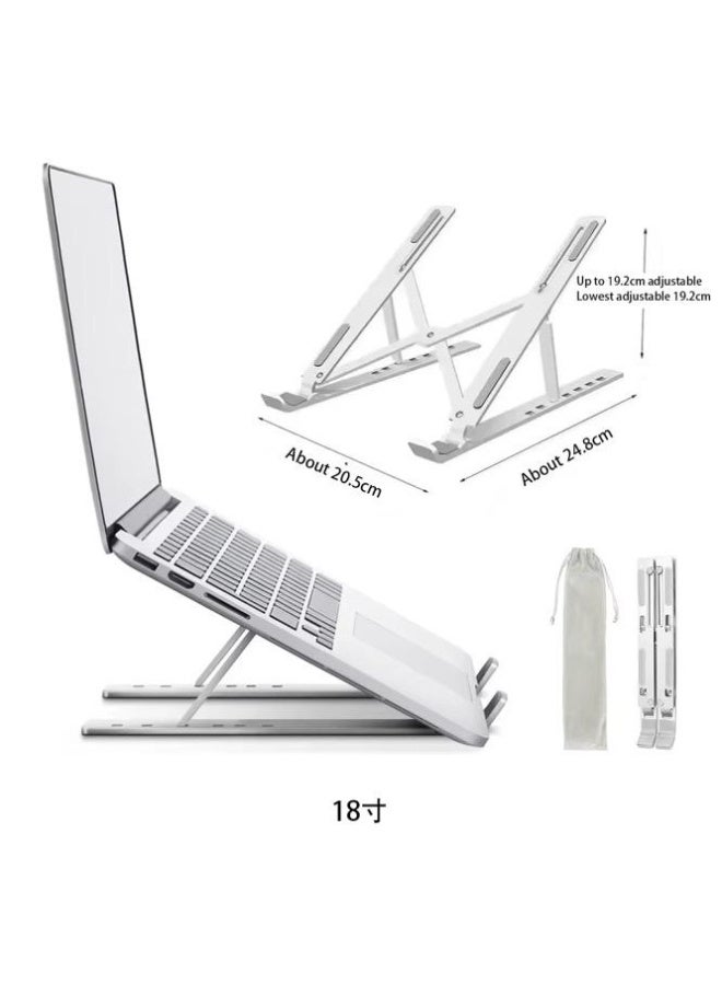 حامل كمبيوتر محمول قابل للتعديل - حامل مريح قابل للطي والمحمول لأجهزة MacBook وDell وHP وSony Metal Build 7 مستويات الارتفاع متضمن - Image 2