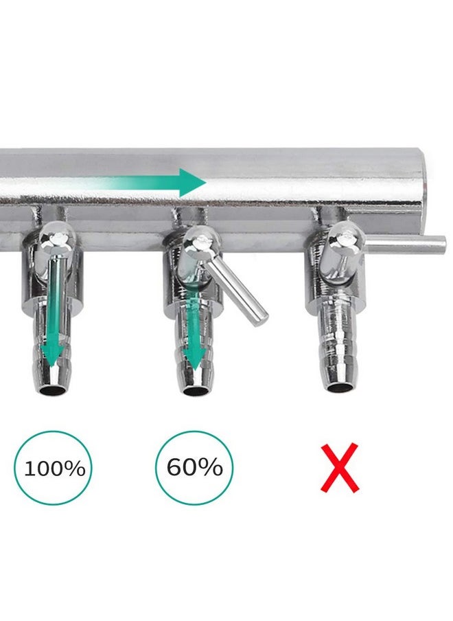 Pawfly Pawfly 8-Way Aquarium Air Flow Control Lever Valve Chromium Copper Distributor Fish Tank Splitter Pump Accessories  - Image 5