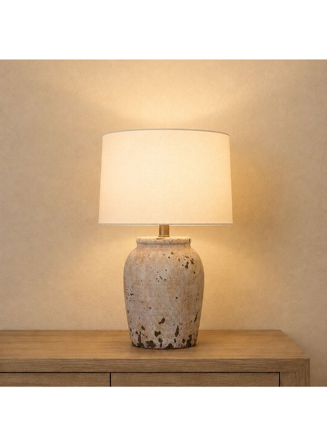 DANUBE HOME Ceramic Table Lamp - Grey - 40Cm - Image 2