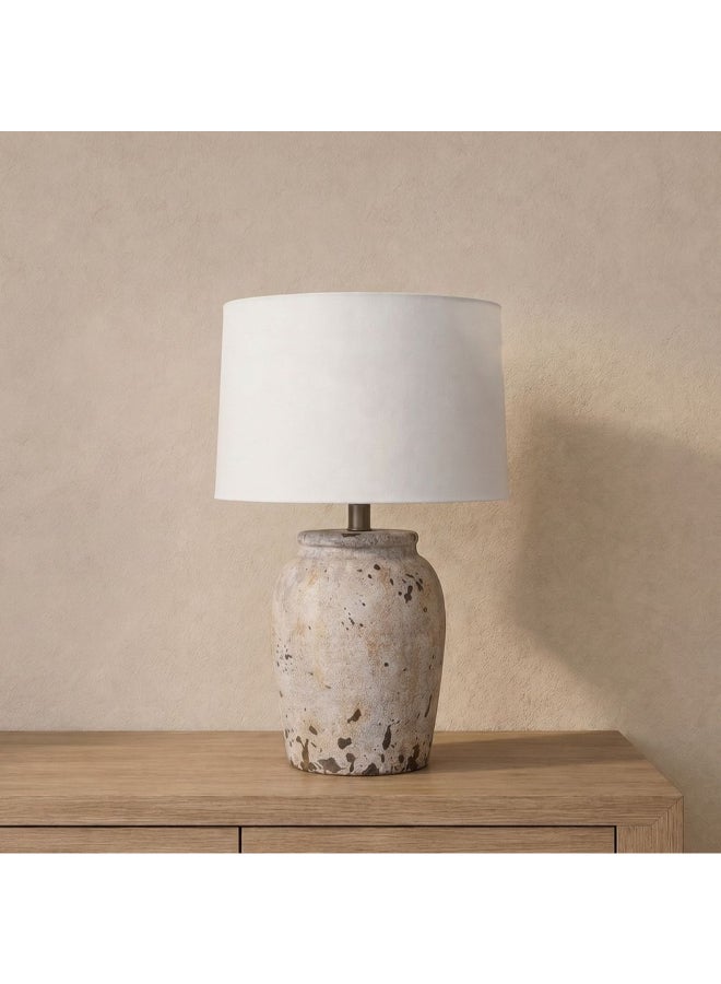 DANUBE HOME Ceramic Table Lamp - Grey - 40Cm - Image 1