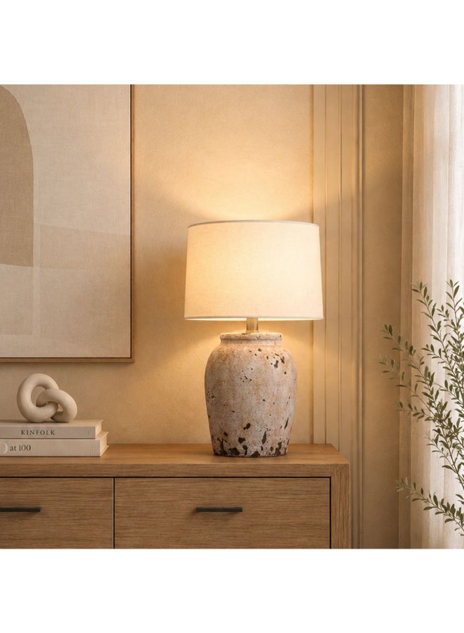 DANUBE HOME Ceramic Table Lamp - Grey - 40Cm - Image 5