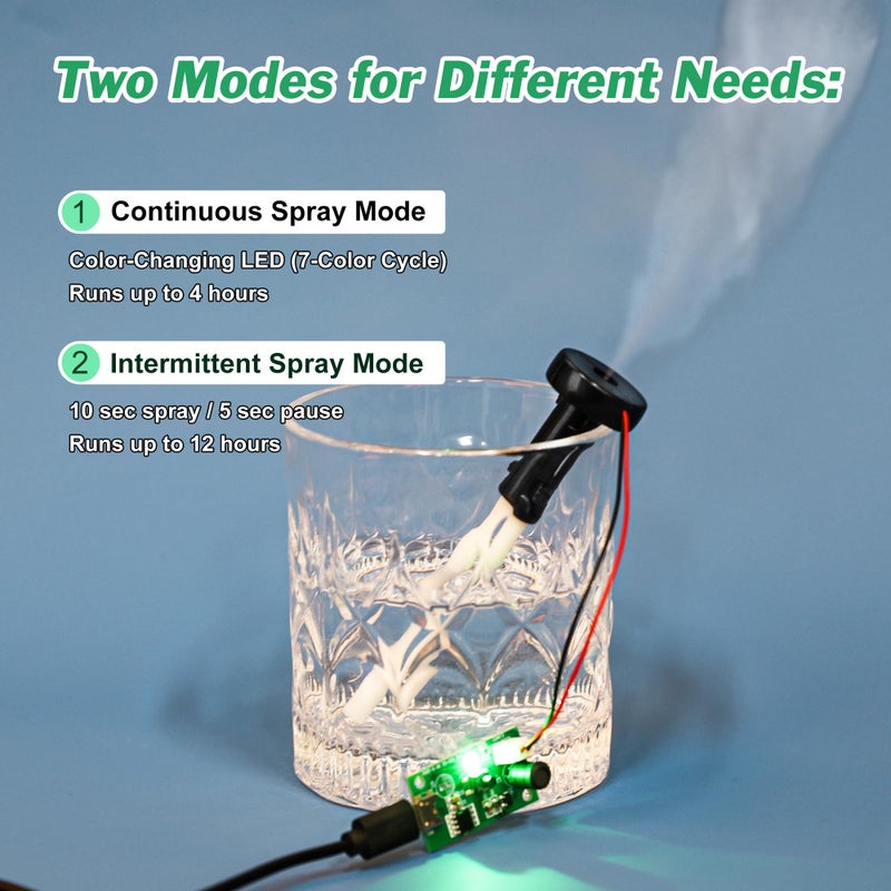 Starry 6Pcs USB Humidifier Module 5V Humidifieration Atomizer Spray Circuit Ultrasonic Humidifier Board Atomization Plate Disc Drive Board DIY Home - Image 4