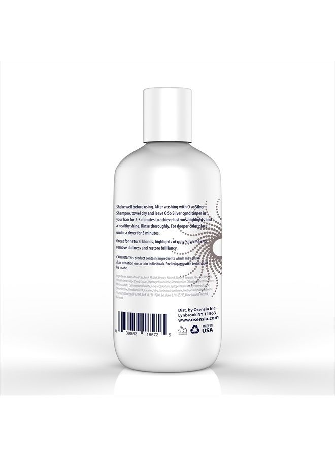 Osensia Silver Conditioner for Brassy Hair - Toning Purple Conditioner - Paraben Free Blonde Treatment for Highlights, Platinum, Bleached, and Gray Hair - Grape Seed Hydrates and Brightens Color - Image 2
