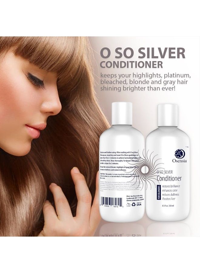Osensia Silver Conditioner for Brassy Hair - Toning Purple Conditioner - Paraben Free Blonde Treatment for Highlights, Platinum, Bleached, and Gray Hair - Grape Seed Hydrates and Brightens Color - Image 5