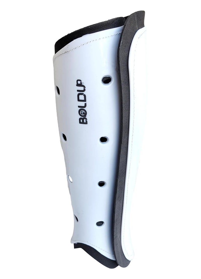 IFOLDUP ® Plastic-Moulded Hockey shinguard Hockey shinguard for Practice and Training Sports Lightweight PVC Shell Stitched(Small Size) - Image 3