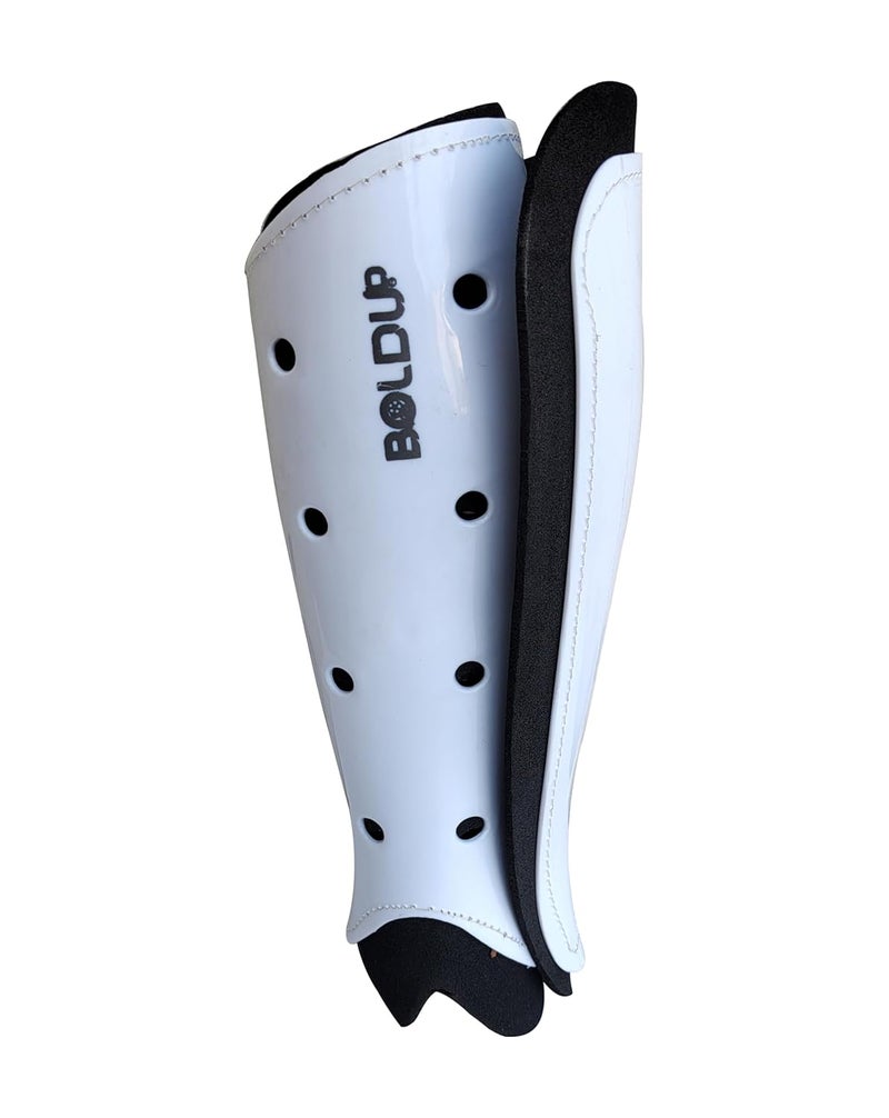 IFOLDUP ® Plastic-Moulded Hockey shinguard Hockey shinguard for Practice and Training Sports Lightweight PVC Shell Stitched(Small Size) - Image 2