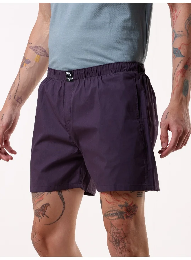 Beyoung Plain Dark Violet Mens Boxer