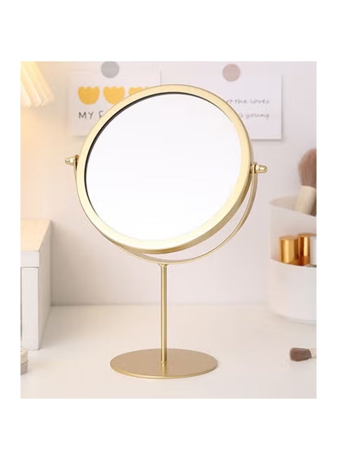 إن كي أكس مرآة طاولة ذهبية طويلة - مرآة مكياج سطح المكتب على طراز المشاهير للمساكن والطلاب، محمولة وكبيرة - Image 2