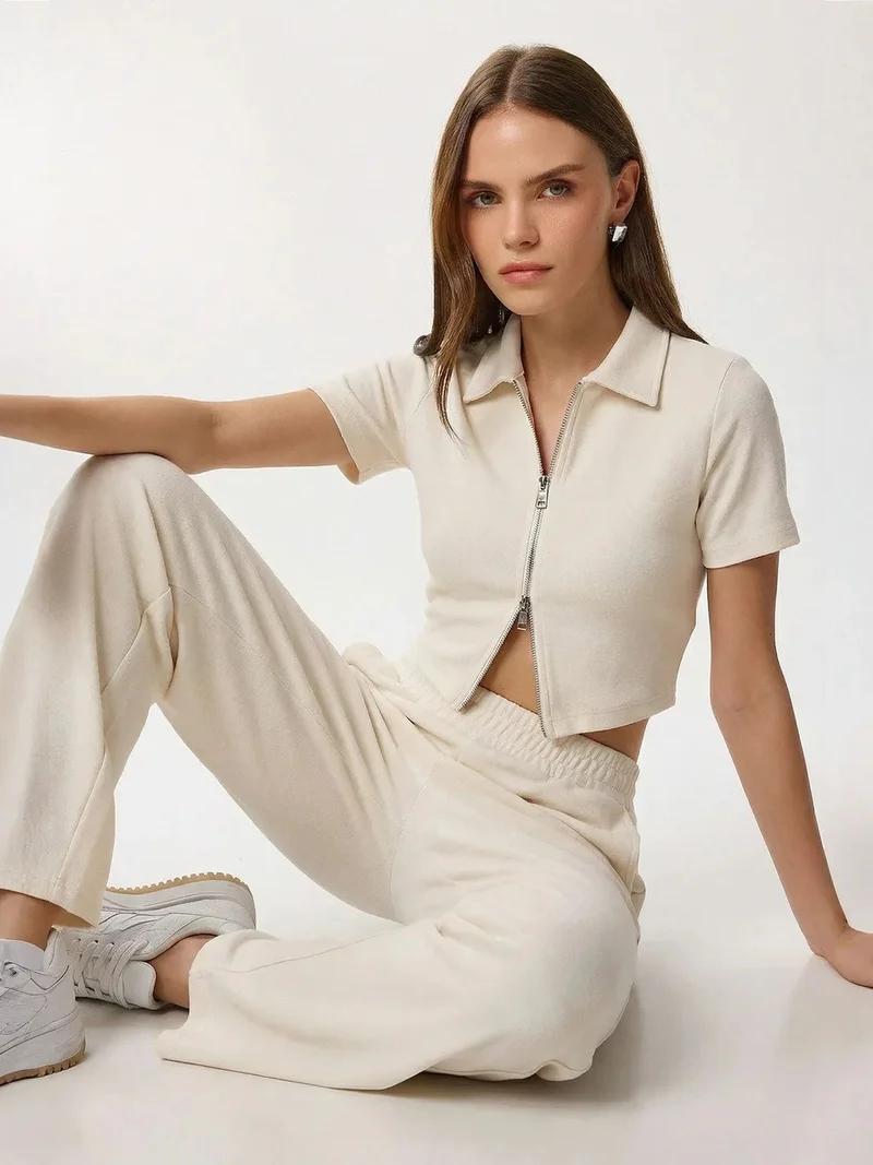 السعادة في إسطنبول ISTANBUL High Waist Wide Leg Pants & Jacket Co-ord Set