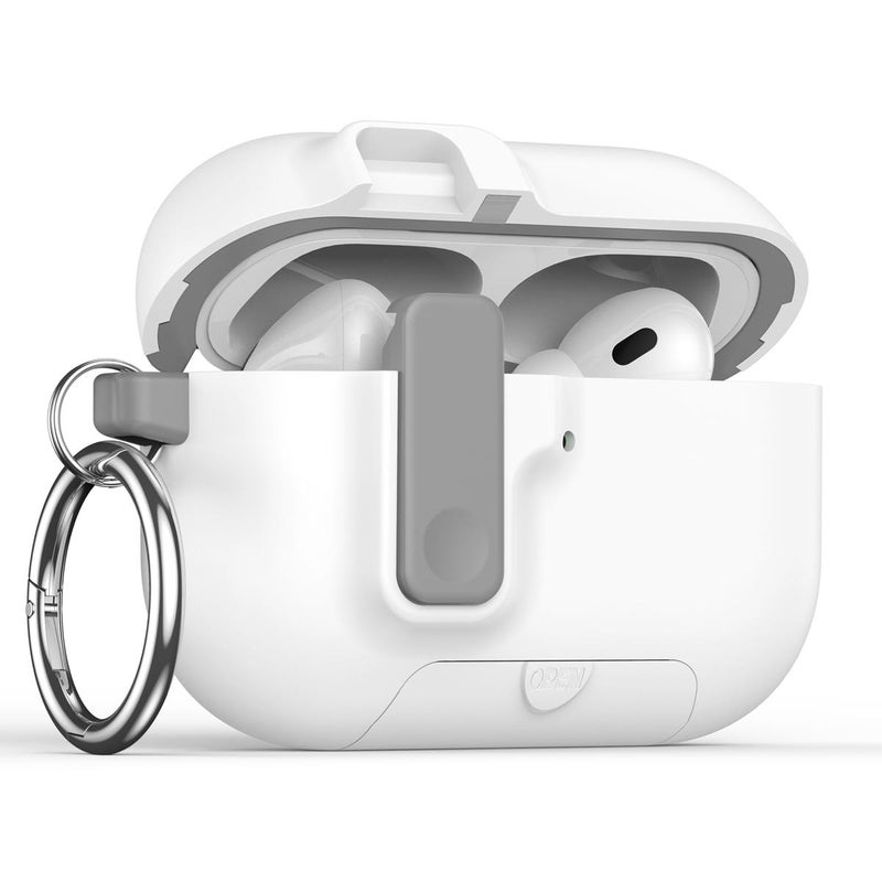 erorex For AirPods Pro 3 Auto Switch Lock Integrated Holder Wireless Earphone Case(White) - Image 2