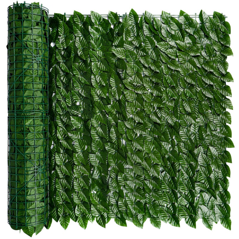 iCover Artificial Ivy Privacy Screen for Fence 39x98in Strengthened Joint Prevent Leaves Falling Off Faux Hedge Panels Greenery Vines Decorative Fences for Outdoor Garden