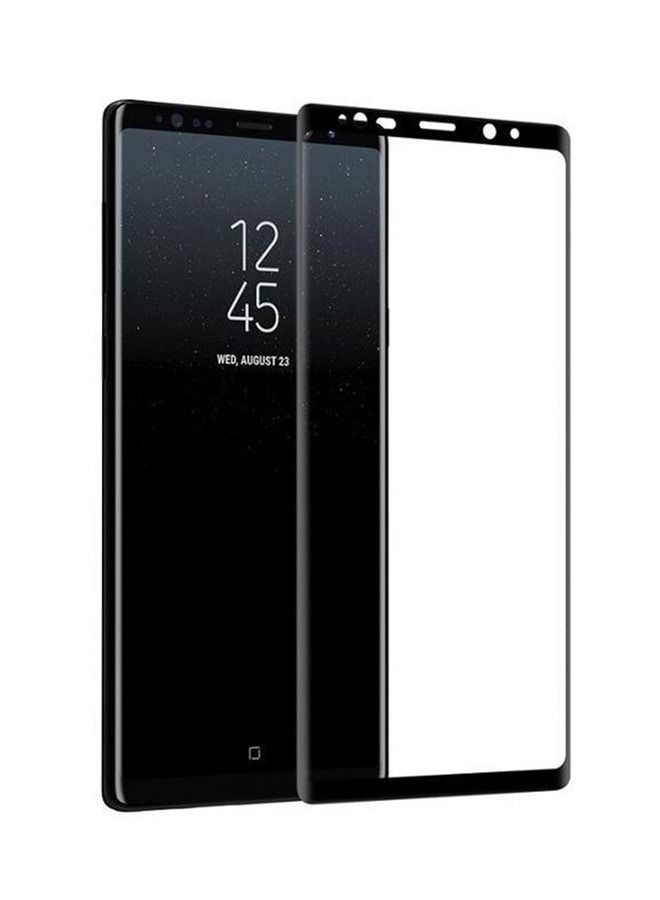 واقي شاشة من الزجاج المقوى لهاتف سامسونج جالاكسي نوت 9 شفاف / أسود - Image 1