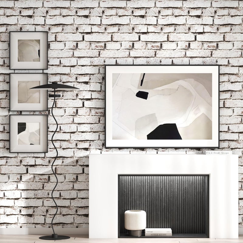 tiltil White Brick Wallpaper Peel and Stick Wallpaper 17.7" x 78.8" Brick Contact Paper Self Adhesive Wallpapers Removable Brick Countertop Contact paper for Cabinets Drawers Bathroom Wallpapers Vinyl Roll - Image 5
