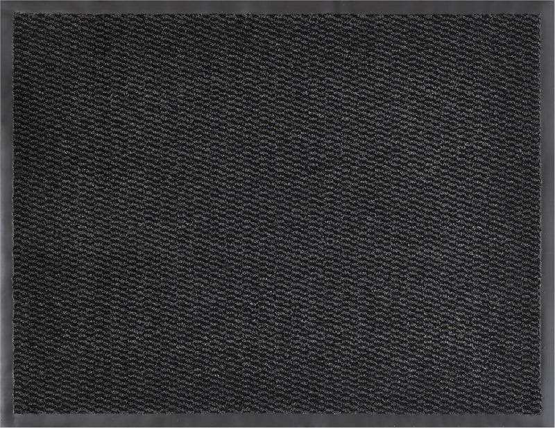 ANDIAMO dirt trapper door mat, non slip, washable, 100% polyamide, Colour:Black, Size:80 x 120 cm - Image 1