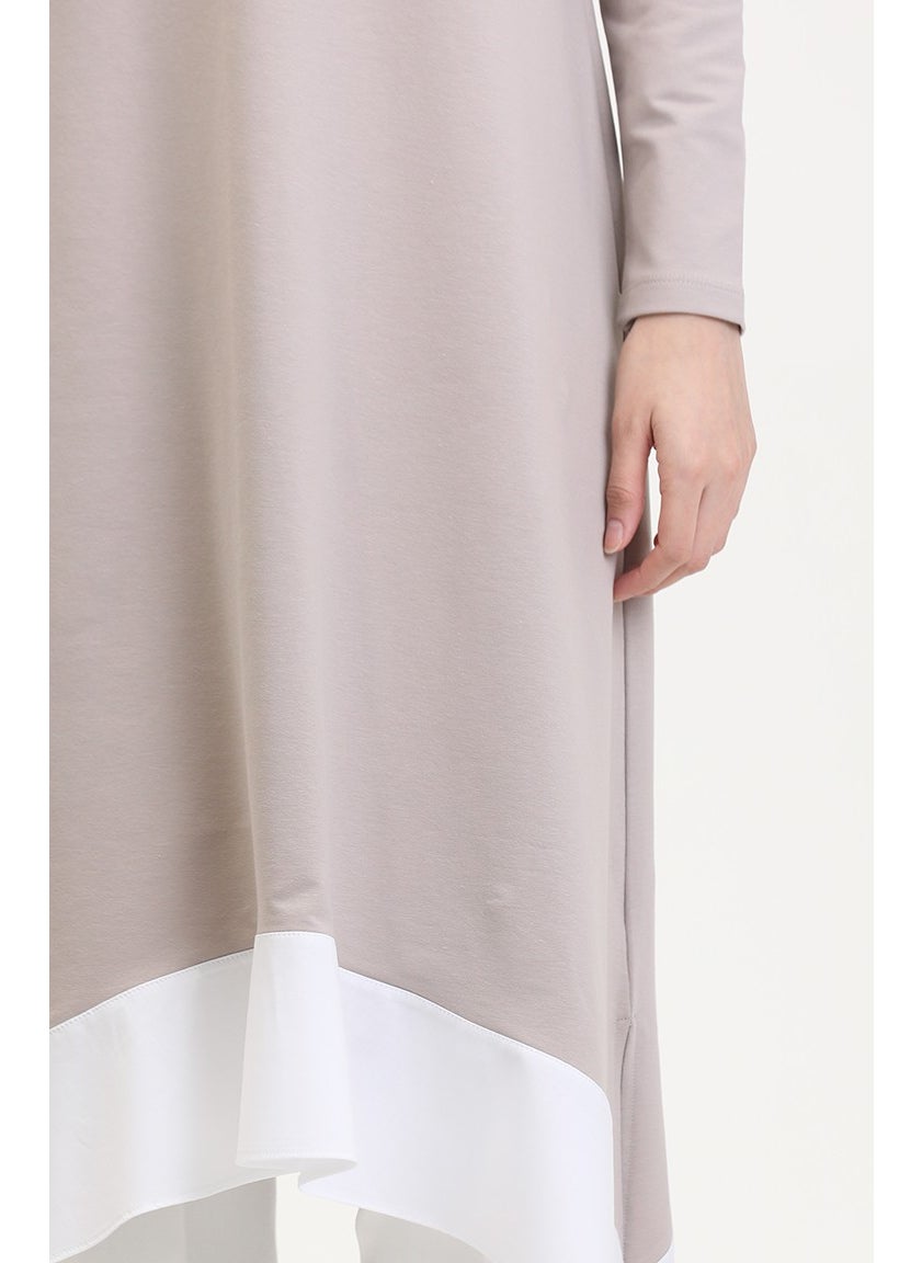 Sefa Merve Skirt Garnish Tunic 10508-03 Stone  - Image 4