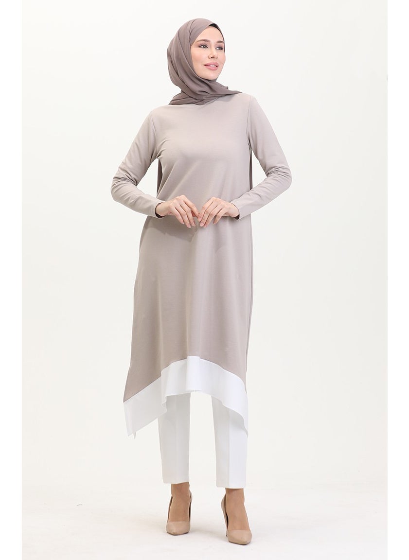 Sefa Merve Skirt Garnish Tunic 10508-03 Stone  - Image 2