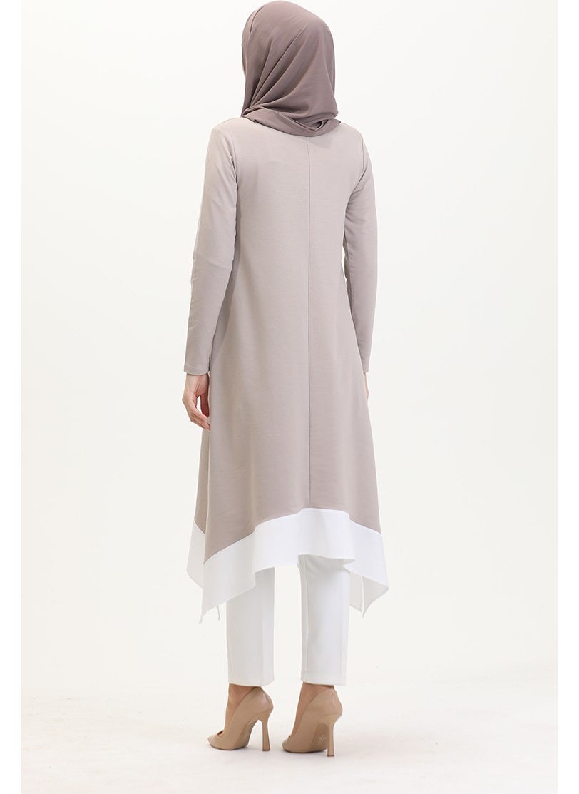 Sefa Merve Skirt Garnish Tunic 10508-03 Stone  - Image 5