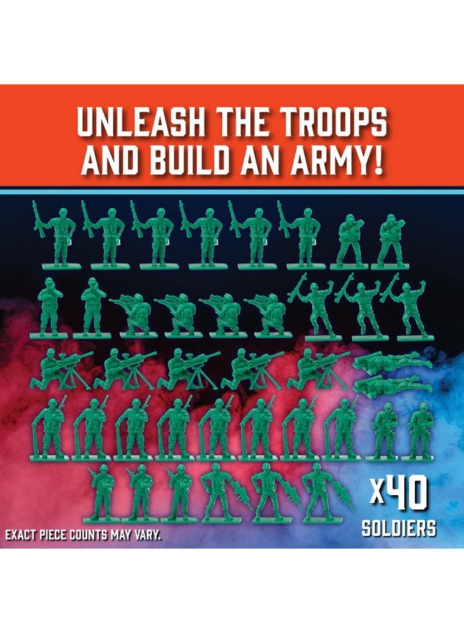 SCS Direct جنود الجيش الحديثة لعبة الأشكال - مجموعة كبيرة 70 قطعة - مجموعة ألعاب جنود الحرب العالمية الثانية مع الأسلحة والمعدات والإكسسوارات، ألعاب القتال والجيش للأولاد - رائعة لوقت اللعب، الديورات، الهدايا - Image 3