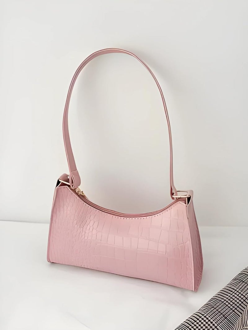 Like Style حقيبة يد من جلد PU الملمس مع إغلاق بسحاب، حجرة واسعة، للاستخدام اليومي - Image 2