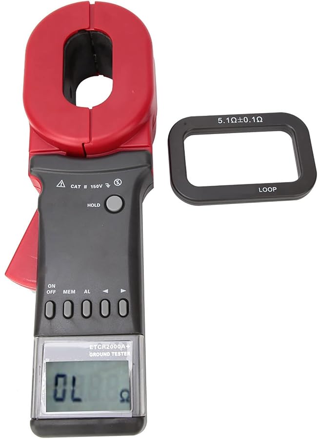 Generic Resistance Tester, Auto-Ranging Digital Multimeter, Jaw Mode Digital Clamp Meter On Ground Earth With Double Insulation, 99 Groups Storage With Lcd, For Grounding Loop  - Image 5