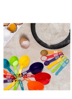 Lavish 12-Piece Colorful Measuring Cups & Spoons Set Perfect for Baking & Cooking  - Image 5