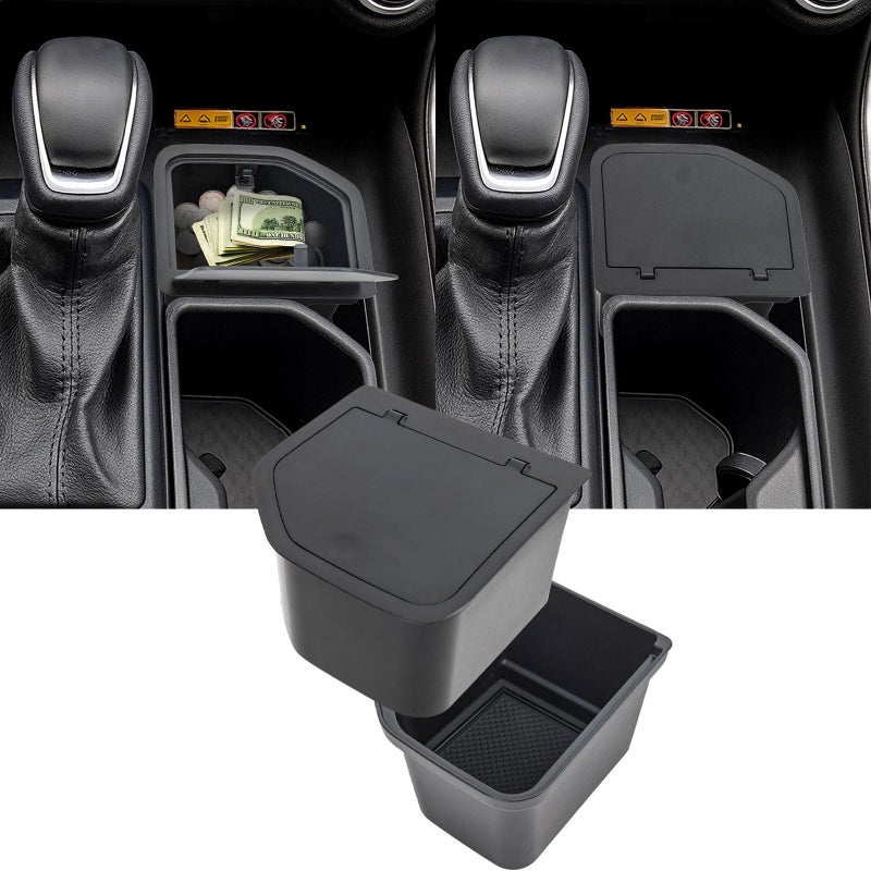 Neepiar 2PCS Center Console Cup Holder Organizer Compatible with 2023 2024 2025 2026 Toyota Grand Highlander Insert Coin Storage Box Interior Accessories - Image 1