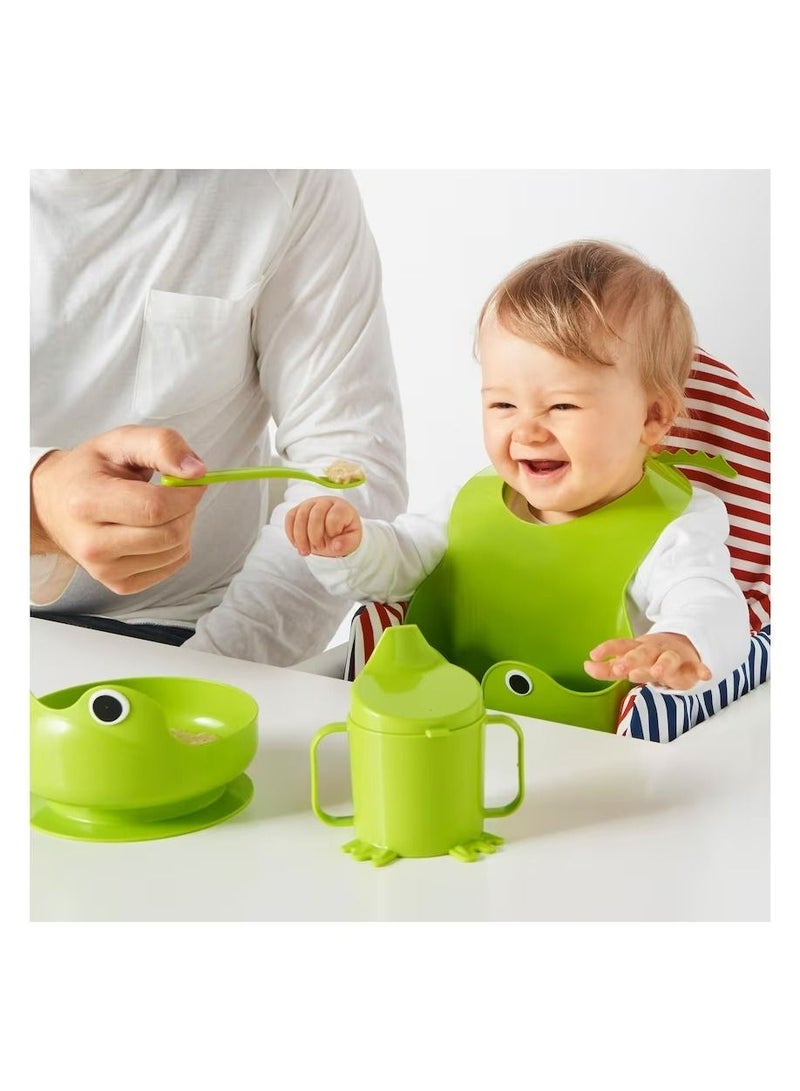 MATA 4-piece eating set, green - Image 2