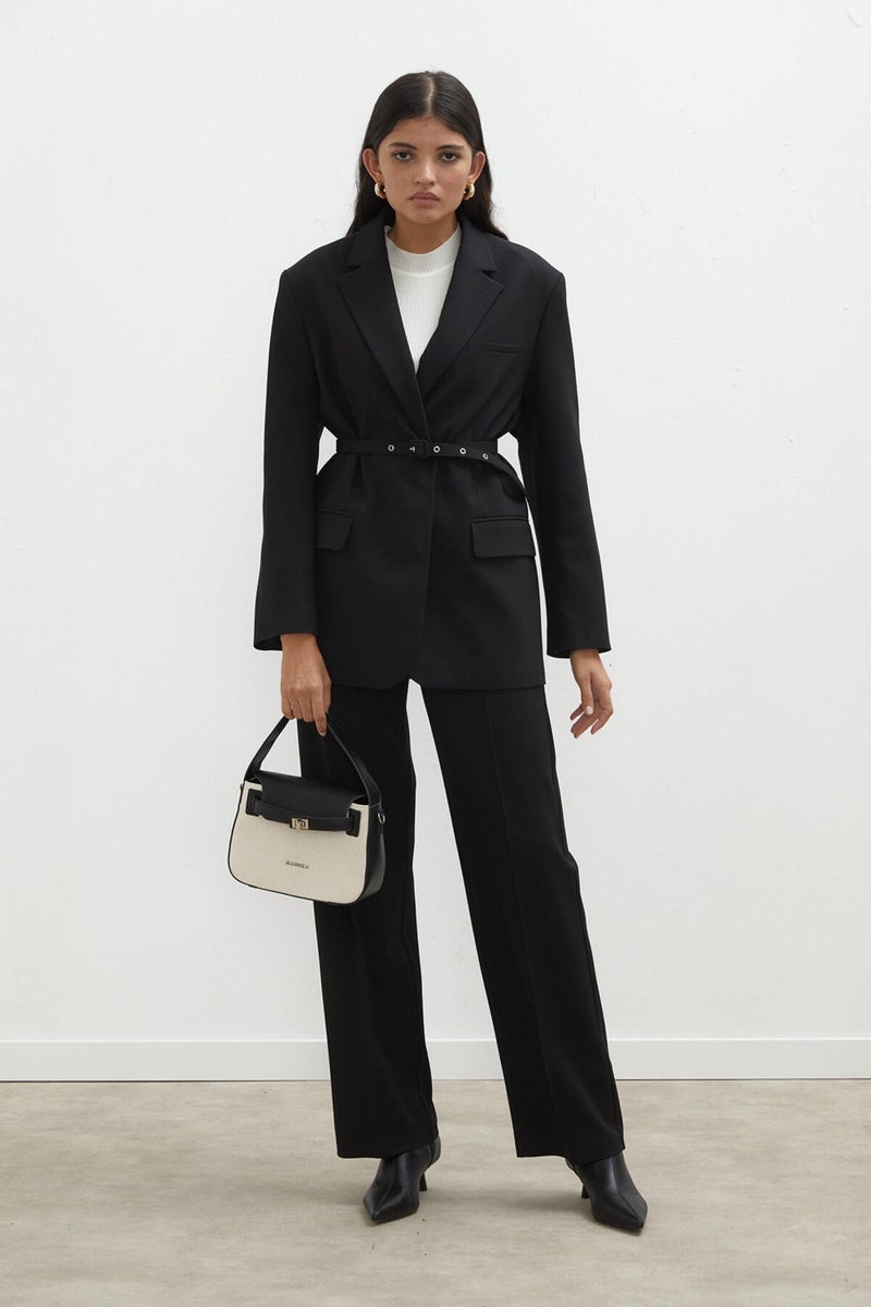 Manuka Belted Blazer Jacket Black  - Image 5