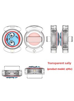 Suitable For Apple Airtag Anti-lost Wear Velcro Shoelace PC Waterproof Protective Shell Single Beam Patch-Color:Transparent Sally (Q95C)