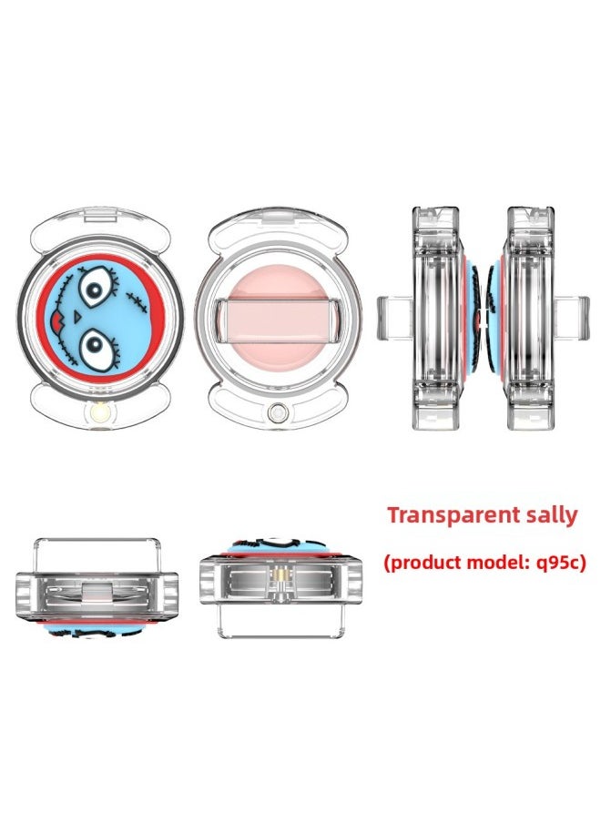 Generic - Suitable For Apple Airtag Anti-lost Wear Velcro Shoelace PC Waterproof Protective Shell Single Beam Patch-Color:Transparent Sally (Q95C) - Image 1