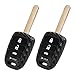 WORCAS 2 Pcs Carbon Fiber Silicone Case Compatible with Honda Accord Civic CRV HRV 4 Button Keyless Entry Remote - Image 2