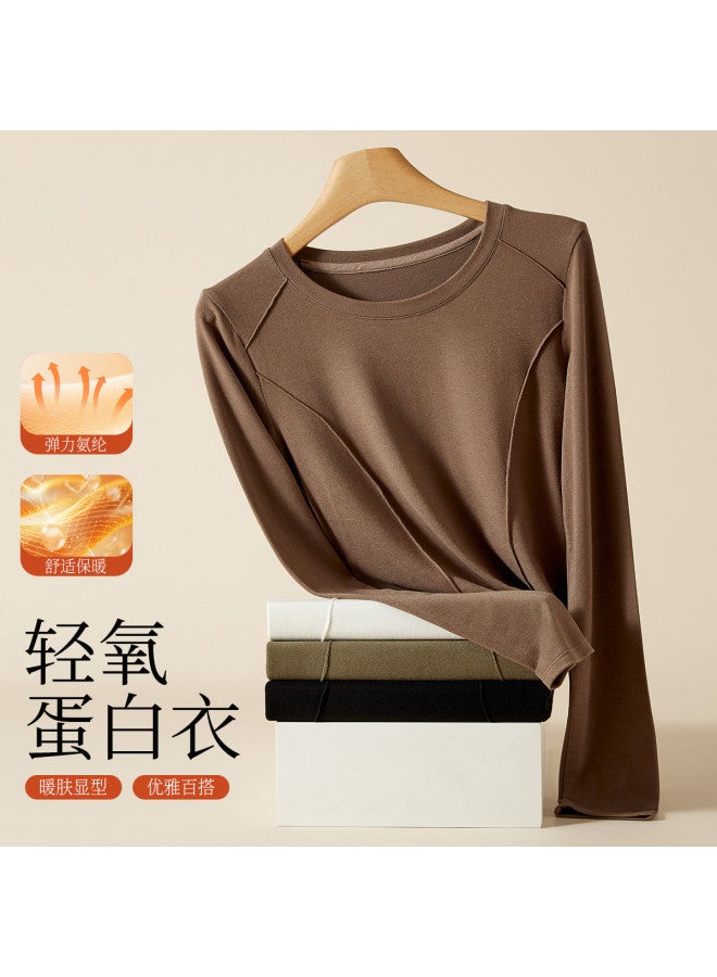Your Sun ملابس داخلية حرارية نسائية خفيفة الوزن بدون seams عارية، قميص علوي فردي ضيق، خريف - Image 2