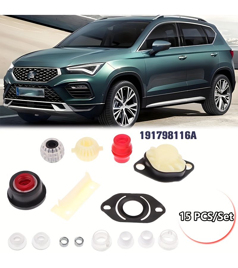 15 Pcs Car Shift Knob Repair Set Front Manual Transmission Shifter Kit Interior Upgrade Durable Automotive Gear Lever Cover Accessory - Image 1