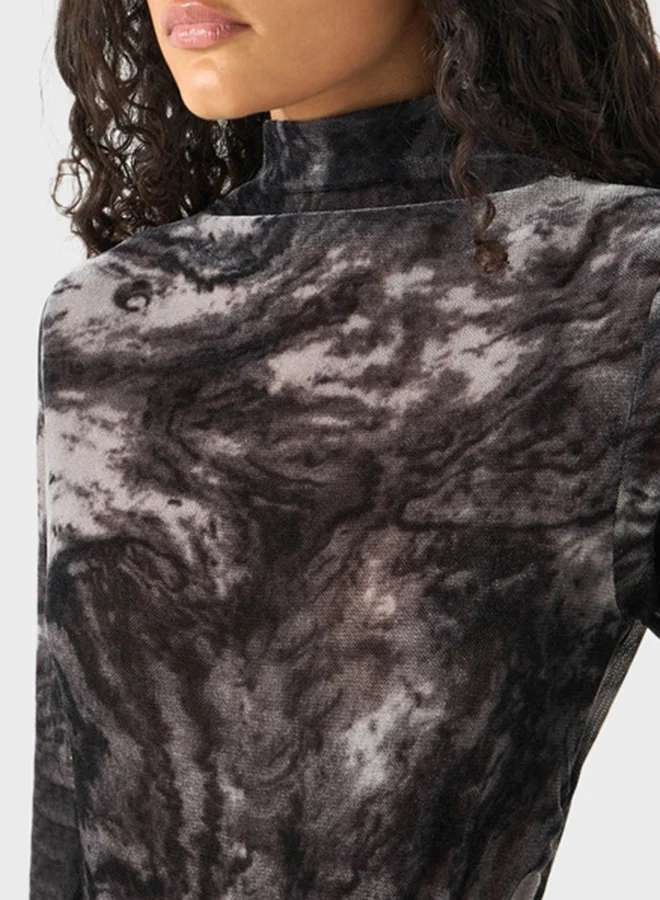 2Xtremz Printed High Neck Top