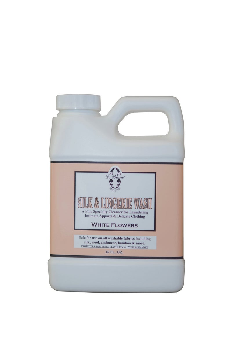 Le Blanc White Flowers Silk Lingerie Wash Luxury Laundry Cleanser for Delicates 16oz 1 pack