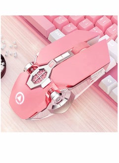 KASTWAVE Gaming Mouse Wired Computer Mouse Mechanical Pink Optical USB Mouse 7 Buttons, 4 Levels Adjustable DPI Up to 3200, RGB Backlit, Sound Click PC Mouse Fit for Girls Gamer  - Image 1