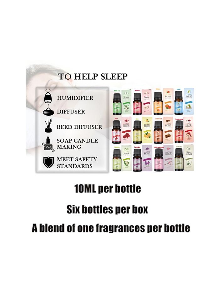 12-Pieces/Set,10ML Essential Oil For Air Humidifier,Flavors Aroma Diffuser Natural Plant Oil,Plant Fragrance Use For Air Fresh or Relieve Stress,12 Aroma - Image 2