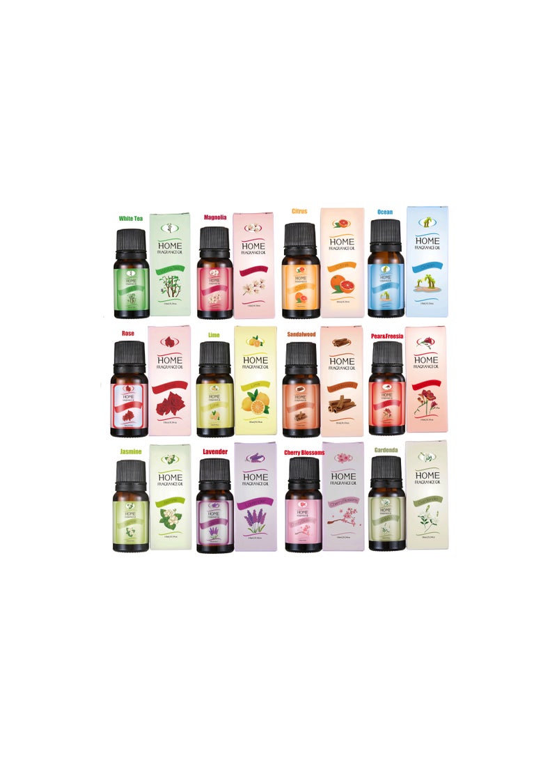 12-Pieces/Set,10ML Essential Oil For Air Humidifier,Flavors Aroma Diffuser Natural Plant Oil,Plant Fragrance Use For Air Fresh or Relieve Stress,12 Aroma - Image 1