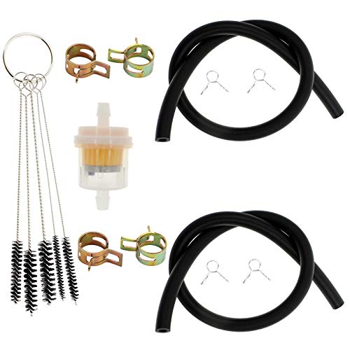LIYYDS 1/4 Inch Fuel Filter Oil Line Gas Hose Petrol Pipe Tube Compatible with Kawasaki Yamaha Suzuki Polaris GX100 GX110 GX120 GX140 GX160 GX168 GX200 GX240 168F Mb165 Mb200 PW50 PW80 YFM125 YFM225 - Image 1